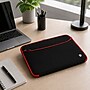 Vangoddy 15" Laptop Sleeve, Black/Red (NBKLEA222)~#|#~E96C21C6-135D-4617-934CC980E447F2BA_sc7