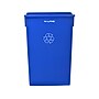 Alpine Industries Polypropylene Recycling Bin and Dolly, 23 Gallon, Blue (ALP477-R-BLU-PKD)~#|#~E96C68E8-CA7A-4EB1-86627DA8177AFD92_sc7