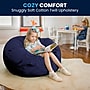 Flash Furniture Cotton Twill Oversized Solid Bean Bag Chair, Navy Blue~#|#~E9769A33-0BA1-40E0-88D0A4B8DEBF80B8_sc7