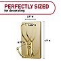 Command Extra Large Decorative Hook, Satin Brass, 2/Pack (17038BR-2ES)~#|#~E97E3302-457A-4146-8B4DBFE6C8C3A672_sc7
