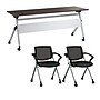Bush Business Furniture Envision 72"W Foldable Training Room Table with 2 Chairs, Storm Gray (NVS002SG)~#|#~E9803264-A773-46F0-A2581F8D4F4D1CF5_sc7
