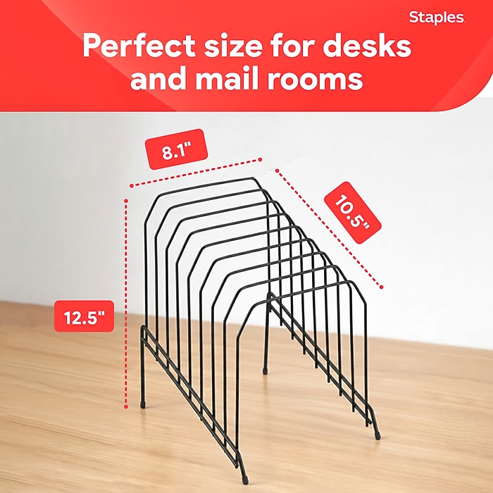 Staples Metal Incline Sorter, Black (10855) | Staples
