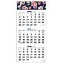2026-2027 Excello Brands Large Print 13" x 27" Academic Monthly Wall Calendar, Navy Floral (WC-AY26-1327-84)~#|#~E98701E6-EA5A-4EFA-9A29F1D0AEC223EA_sc7