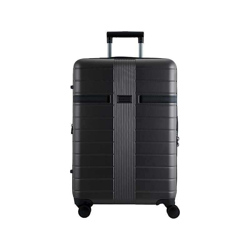 Bugatti Hamburg 25.5" Hardside Suitcase, 8-Wheeled Spinner, TSA Checkpoint Friendly, Charcoal (HLG4524BU-CH) image 1