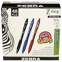 Zebra Z-Grip Retractable Ballpoint Pen, Medium Point, 1.0mm
