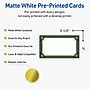 Avery Gold-Green Border Matte Blank Card, White, 80/Pack (S00-FDE)~#|#~E9878EFC-3FF1-455B-A5BFBFC02AB8C2B0_sc7