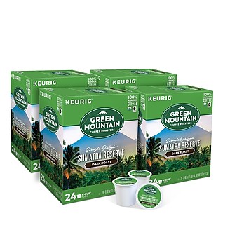 Green Mountain Sumatra Reserve Coffee, Keurig® K-Cup® Pods, Dark Roast, 96/Carton (GMT4060CT)
