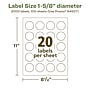 Avery EcoFriendly Laser/Inkjet Circle Multipurpose Labels, 1-5/8" Dia., White, 2000/Box (94507)~#|#~E98F6DBE-878D-400E-A8A644B92284F54C_sc7
