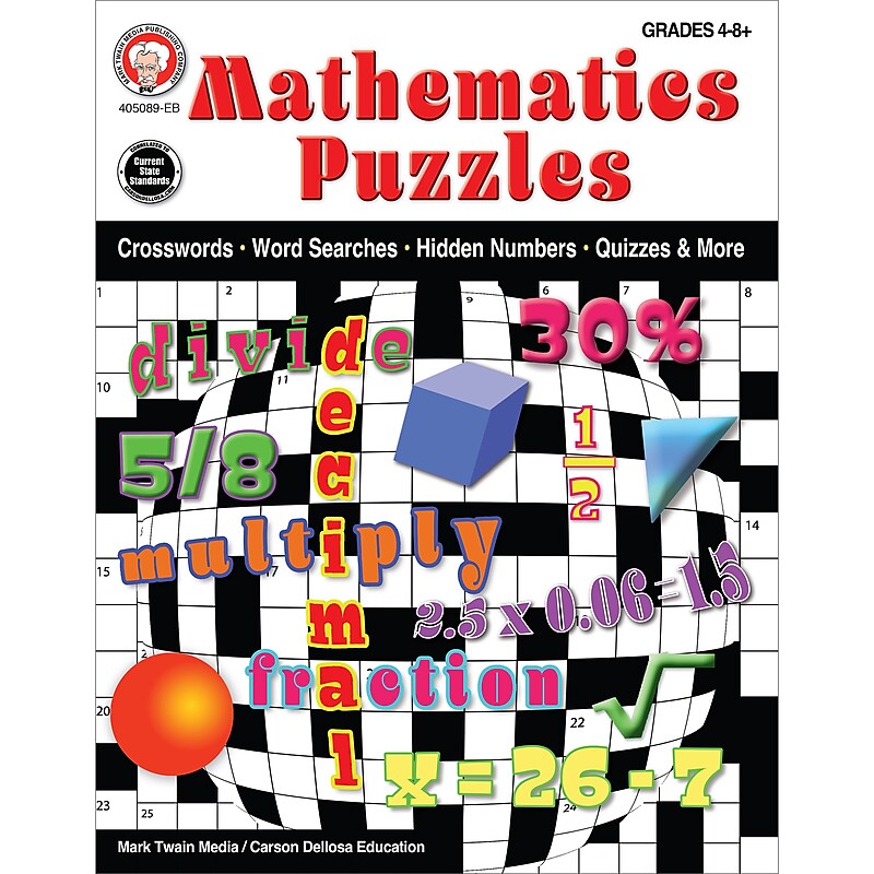 Carson Dellosa Mathematics Puzzles Workbook image 1