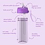 bentgo Plastic Water Bottle, 15 oz., Purple (BGKDWB1-P)~#|#~E999F965-61D2-4509-9D05D61B85185D13_sc7