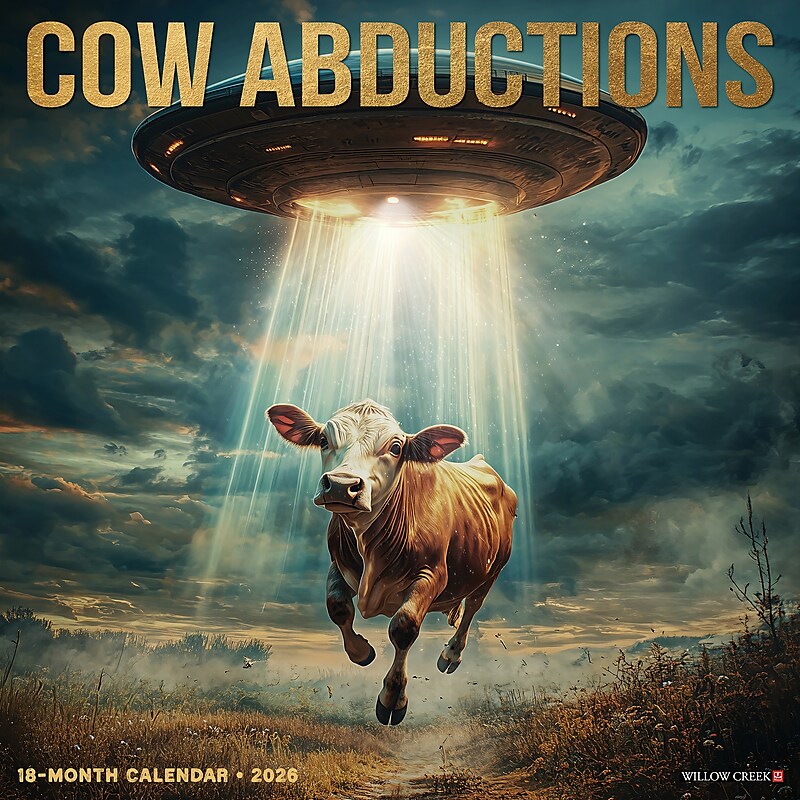 2026 Willow Creek Cow Abductions 12" x 12" Monthly Wall Calendar (50866) image 1