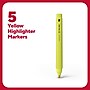 TRU RED™ Pocket Stick Highlighter with Grip, Chisel Tip, Yellow, 5/Pack (TR54578)~#|#~E9AA89BA-B70A-44B0-B876805F6BED9526_sc7