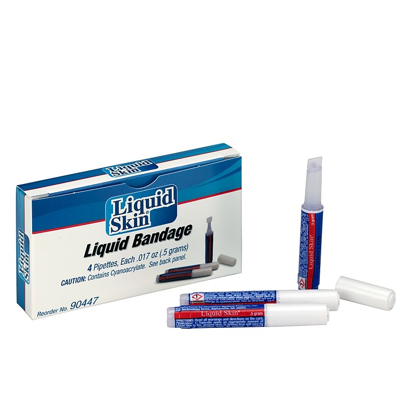 PhysiciansCare Liquid Bandage, 0.017 Oz Pipette, 4/Box (90447) image 1