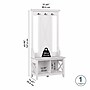 Bush Furniture Key West 66" Hall Tree with Shoe Storage Bench, Pure White Oak (KWS166WT-03)~#|#~E9ACBFC1-0856-404E-B2C8F3553F953AE0_sc7