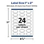 Avery Laser/Inkjet Oval Multipurpose Labels, 1" x 2", Clear, 600/Pack (94053)~#|#~E9AEA072-DF3F-4A62-B91B39D174AD003D_sc7
