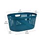 Mind Reader 10.57-Gallon Laundry Basket with Handles, Plastic, Blue, 2/Set (2HHAMP40-BLU)~#|#~E9B3EA2E-D4B1-44A0-BEBD70CE61D190DB_sc7