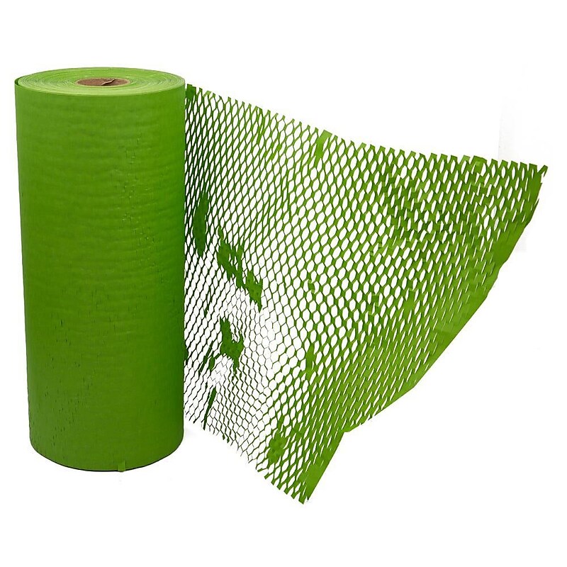 JAM PAPER Honeycomb Paper Roll, Emerald Green, 3" x 328' (PP10001GR) image 1