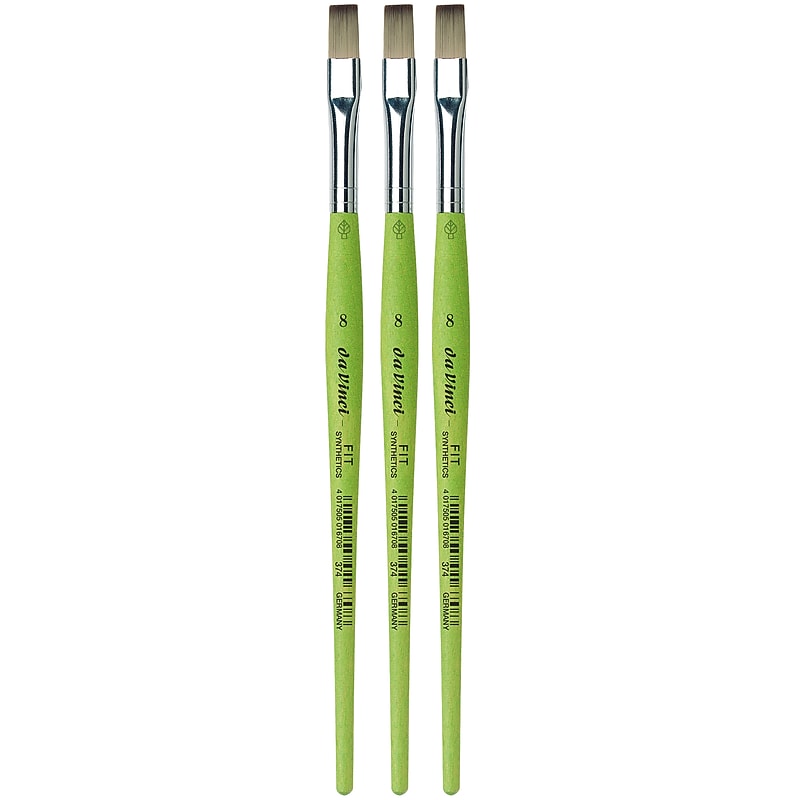 da Vinci FIT Synthetics Acrylic & Tempera Student Flat Brush, 3 /Pack (DVXVA3748-3) image 1