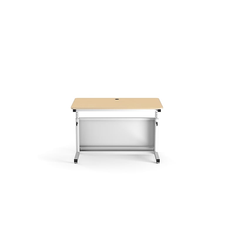 VersaDesk Deluxe 48"W Manual Adjustable Standing Computer Table, Maple/White (CTL4830-WM) image 1