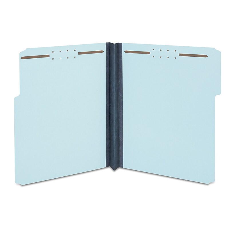Staples® 60% Recycled Pressboard Classification Folder, 2" Expansion, Letter Size, Blue, 25/Box (ST384868/384868) image 1