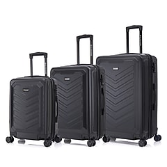 Tucci SICUREZZA 3-Piece Hardside Spinner Luggage Set, Purple