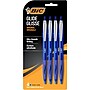 BIC Glide Retractable Ballpoint Pen, Medium Point, 1.0mm, Blue Ink, 4/Pack (13938)~#|#~E9E2D425-2C81-4603-84325D43A70CE4A9_sc7