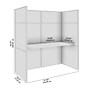 Bush Business Furniture Easy Office 66"H x 61"W Cubicle Panel Workstation, Natural Elm (EODH260NE-03K)~#|#~E9E4CE26-BD08-42CB-8FFCCAFFD1EEB8FA_sc7