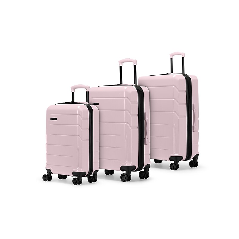Swiss Mobility DXB Collection 3 Piece Hardside Spinner Luggage Set, Blush Pink (HLG6303SM-BLUSH) image 1