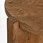Storied Home Paulownia 13.8"Dia. Wooden Round Accent Table, Brown (EC1803)~#|#~E9E70318-65DE-403D-9C6BCE82B0353067_sc7