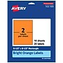 Avery Laser/Inkjet Multipurpose Rectangle Labels, 5.5" x 8.5", Bright Orange, 20/Pack (94229)~#|#~E9E728AB-6F02-489E-9F3BD3BD96944919_sc7