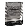 Mind Reader 4-Pocket Metal Wall Mount File Storage Desk Organizer, Black (MAGROUND-BLK)~#|#~E9E7EB02-F208-43C1-B11F5133C91D860C_sc7