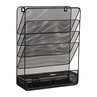 Universal Metal Mesh 3-Compartment Pencil Cup, 4 1/8 Universal Metal Mesh 3-Compartment Pencil Cup, 4 1/8