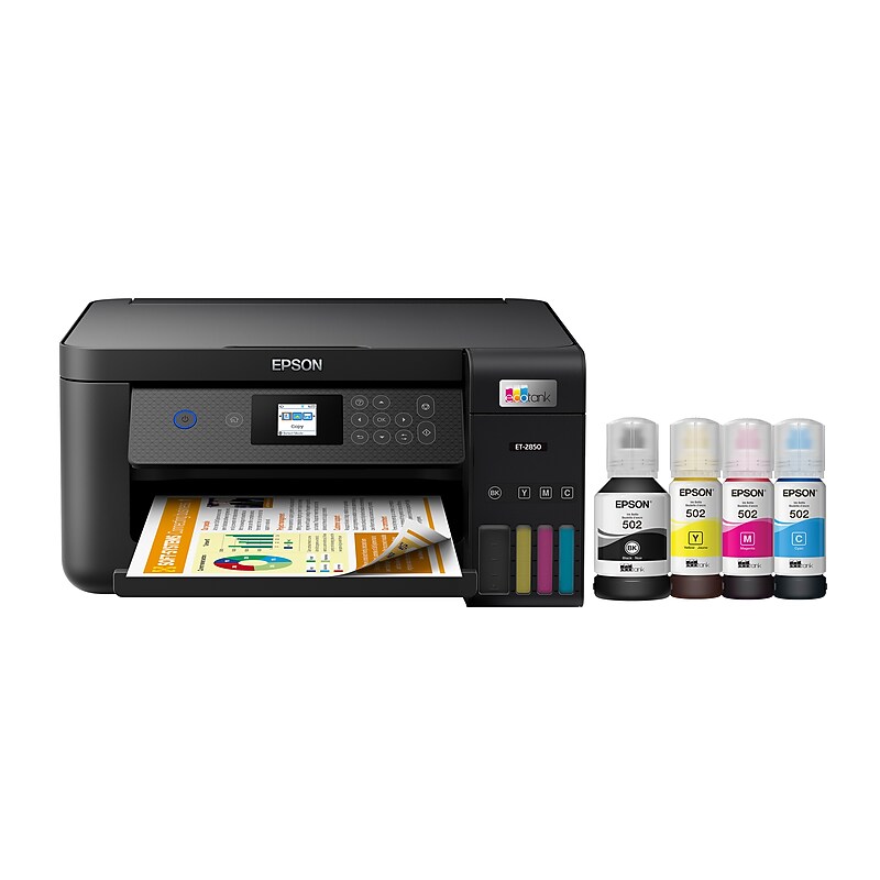 Epson EcoTank Refurbished Wireless Color All-In-One Supertank Inkjet Printer, Best for Home (C11CJ63201-N) image 1