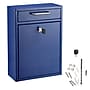 AdirOffice Steel Large Wall Mounted Drop Box Interoffice Mailbox, Key Lock, Blue (631-04-BLU-PKG)~#|#~E9FE5B2A-511C-47BF-AEE26B3CC3CE9476_sc7