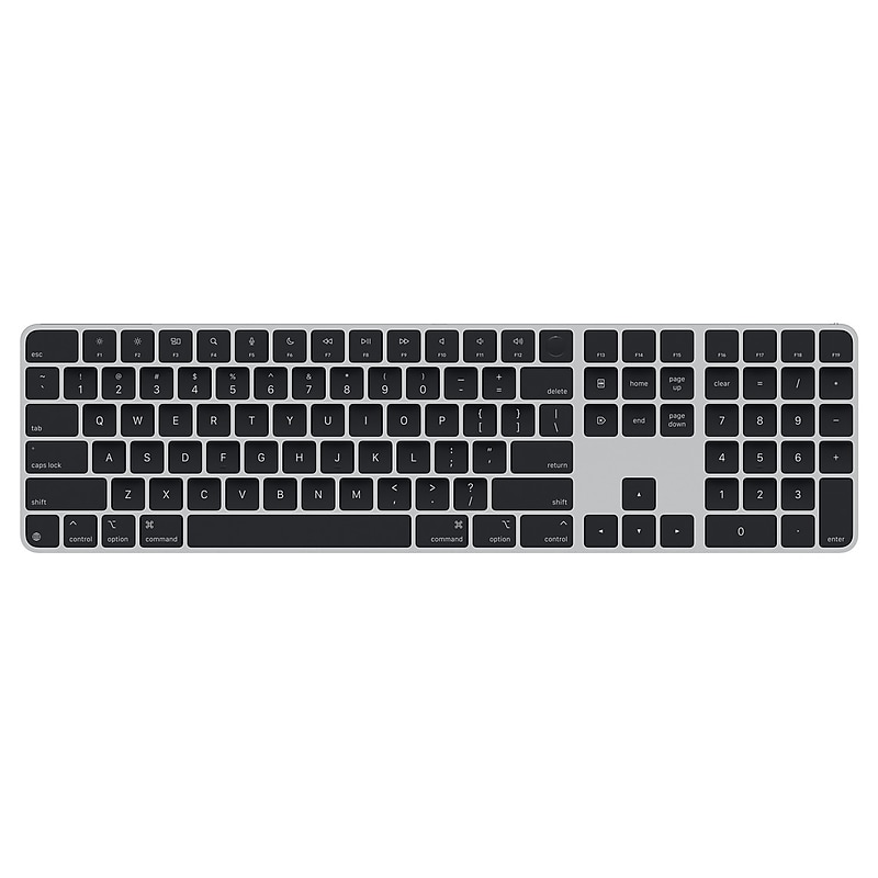 Apple Magic Keyboard with Touch ID and Numeric Keypad for Mac, Silver/Black (MXK83LL/A) image 1