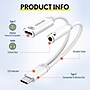 Overtime USB-C to 3.5mm Audio/USB-C 100W Charging Splitter Adapter, Male to Female/Female, White (OADCTC35WH)~#|#~EA163BA3-F62B-4A8F-BEC6917C5D79C6A3_sc7