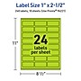 Avery Rectangle Multipurpose Labels, 1" x 2.5", Bright Green, 240/Pack (94221)~#|#~EA184D5B-65E9-432D-AAA94540C5C06910_sc7