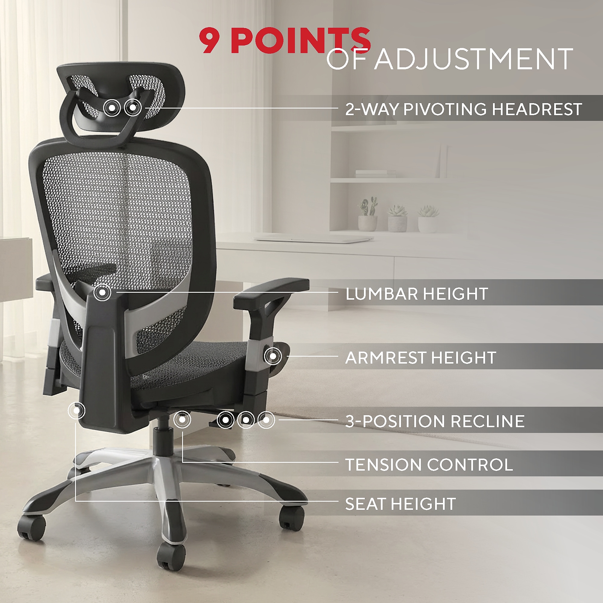 Staples Hyken Ergonomic Mesh Swivel Task Chair, Black (ST63137) Sansujyuku sansujyuku.com