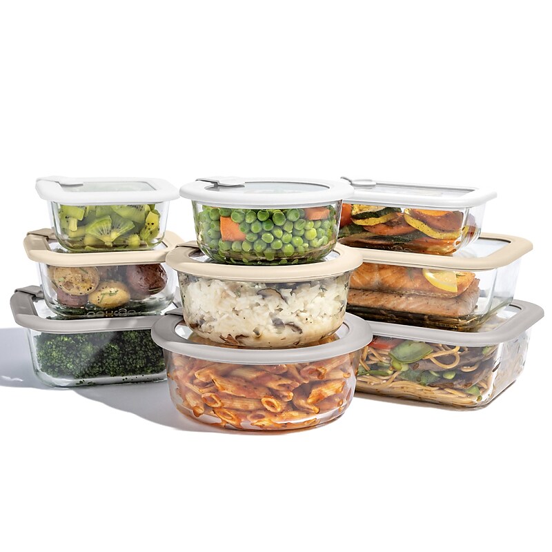 bentgo Signature Leak-Proof Glass Containers, 9/Set (BGSIGLPK1-WS) image 1