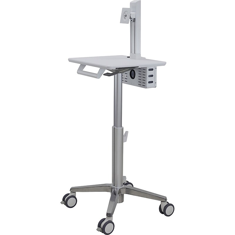 Ergotron Lean WOW Mobile Medical Cart, White/Aluminum (SV10-1300-0) image 1