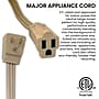 GoGreen Power 14/3 6' Appliance Cord, Beige, 3/Pack (GG-25606)~#|#~EA1EA400-F316-4583-B2F1953B647C73B3_sc7