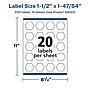 Avery Laser/Inkjet Multipurpose Labels, 1.8704" x ", Glossy White, 200/Pack (94120)~#|#~EA1F37D6-7E65-44C3-99CAF167F84025C5_sc7