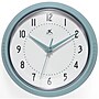 Infinity Instruments Round Retro Baby Blue Wall Clock, Aluminum, 9.5" (10940BB)~#|#~EA2188DA-1061-425D-A52BD69E4FEC6425_sc7