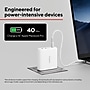 Staples TECH GaN USB-A/USB-C Wall Charger with Cable, 100W, White (ST62314)~#|#~EA21E8BB-9929-4369-9015427004A56CBB_sc7