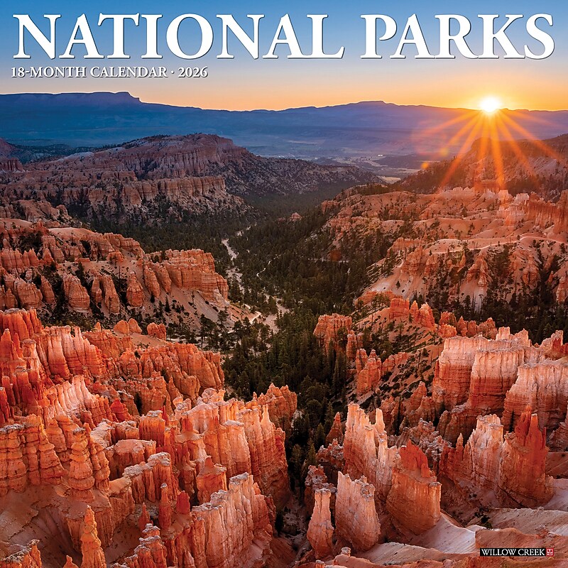 2026 Willow Creek National Parks 12" x 12" Monthly Wall Calendar (52129X) image 1
