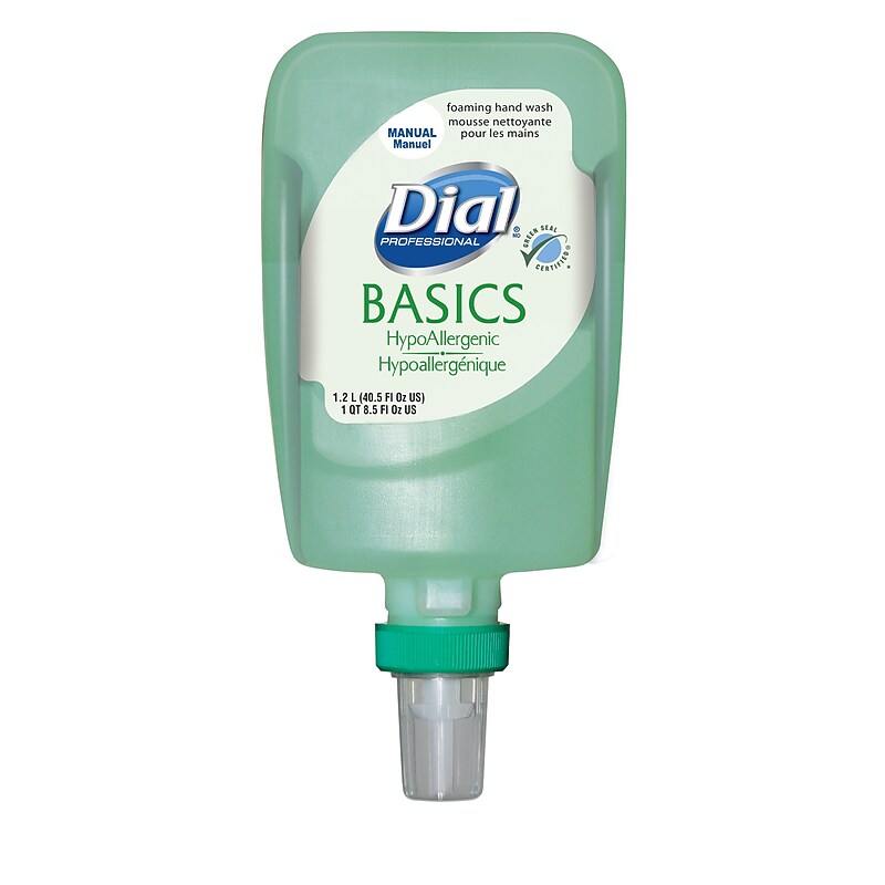 Dial Basics Foaming Hand Soap Refill for Dial FIT Dispenser, Honeysuckle Scent, 3/Carton (DIA16714) image 1