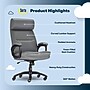 Serta Comfort Big & Tall Ergonomic Bonded Leather Swivel Executive Chair, Gray (CHR10131C)~#|#~EA27C658-99DE-4B52-B5D06CB1C2C86336_sc7