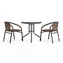 Flash Furniture Lila 28'' Round Table with 2 Rattan Stack Chairs, Dark Brown (TLH087RD037BN2)~#|#~EA2A8DC2-BE0B-4247-8A4F80D855DD6F34_sc7