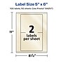 Avery Pearlized Ivory Rectangle Multipurpose Labels, 5" x 6", Ivory, 100/Box (94257)~#|#~EA2D296B-2A93-43A9-B8B0C750A10CB1E0_sc7