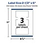 Avery Laser/Inkjet Rectangle Multipurpose Labels, 5"  x 2.5", Glossy White, 300/Box (94246)~#|#~EA300F28-2E1F-49C1-8E78D1B5990CDD56_sc7